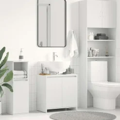 vidaXL Badkamerkast 60x33x61 cm spaanplaat wit Discount