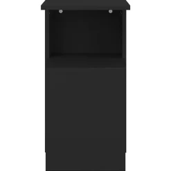 vidaXL Bijzettafel - Modern - Zwart - Bewerkt hout - 36x30x56 cm Online