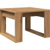 vidaXL Bijzettafel - Salontafel - U-porten - Artisanaal eiken - 50x50x35 cm Sale