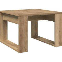 vidaXL Bijzettafel - Salontafel - U-porten - Artisanaal eiken - 50x50x35 cm Sale