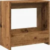 vidaXL Bijzettafel met opbergruimte - Oud hout - Bewerkt hout - 50x26x50 cm Online