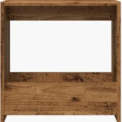 vidaXL Bijzettafel met opbergruimte - Oud hout - Bewerkt hout - 50x26x50 cm Online
