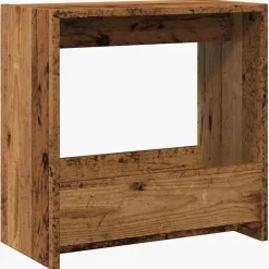 vidaXL Bijzettafel met opbergruimte - Oud hout - Bewerkt hout - 50x26x50 cm Online