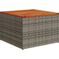 vidaXL 8-delige Loungeset kussens - hout armsteun & salontafel - Grijs Best