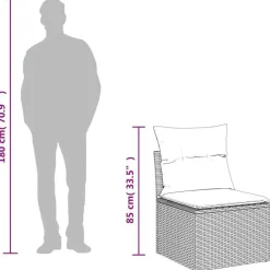 vidaXL 4-delige Loungeset met kussens en kruk - hout armsteun - Grijs Best