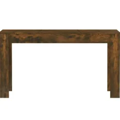 vidaXL Eettafel - Gerookt eiken - Bewerkt hout - 140x74.5x76 cm New