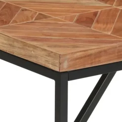 vidaXL Eettafel - Rechthoekige tafel - Massief acaciahout&mangohout - 140x70 cm Outlet