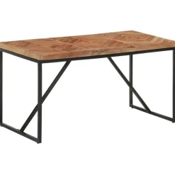 vidaXL Eettafel - Rechthoekige tafel - Massief acaciahout&mangohout - 140x70 cm Outlet