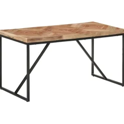 vidaXL Eettafel - Rechthoekige tafel - Massief acaciahout&mangohout - 140x70 cm Outlet