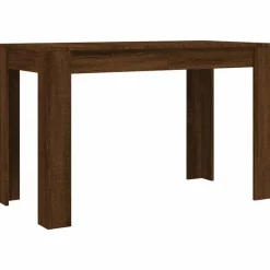 vidaXL Eettafel - Rechthoekige tafel - Bruin eiken - Bewerkt hout - 120x60x76 cm Outlet