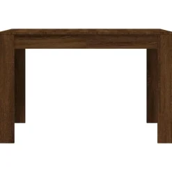 vidaXL Eettafel - Rechthoekige tafel - Bruin eiken - Bewerkt hout - 120x60x76 cm Outlet