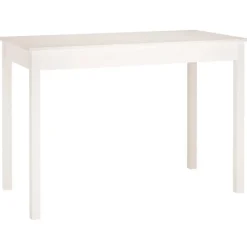 vidaXL Eettafel - Rechthoekige tafel - Wit - Massief grenenhout - 110x55 cm Clearance