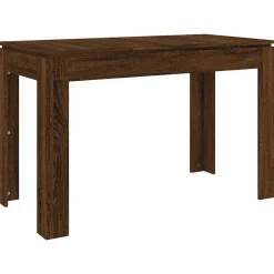 vidaXL Eettafel - Rechthoekige tafel - Bruin eiken - Bewerkt hout - 120x60 cm Clearance