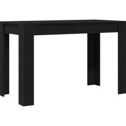 vidaXL Eettafel - Rechthoekige tafel - Zwart eiken - Bewerkt hout - 120x60x76 cm Outlet