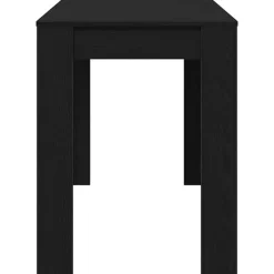 vidaXL Eettafel - Rechthoekige tafel - Zwart eiken - Bewerkt hout - 120x60x76 cm Outlet