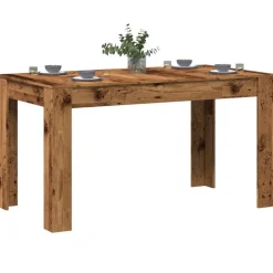 vidaXL Eettafel - Rechthoekige tafel - Oud hout - Bewerkt hout - 140x74.5x76 cm Discount