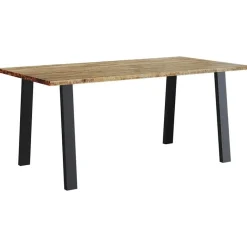 vidaXL Eettafel - Rechthoekige tafel - Massief acaciahout en staal - 150x90 cm Hot