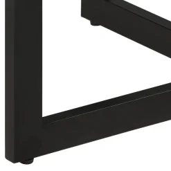 vidaXL Eettafel - Ronde tafel - Bruin&zwart - Massief mangohout&ijzer - Ø110 cm