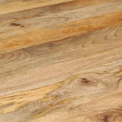 vidaXL Eettafel - Ronde tafel - Bruin&zwart - Massief mangohout&ijzer - Ø110 cm