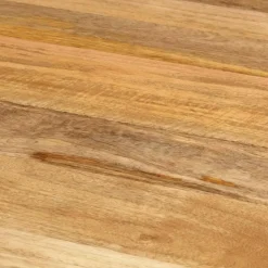 vidaXL Eettafel - Ronde tafel - Massief mangohout en staal - Ø110 cm Online