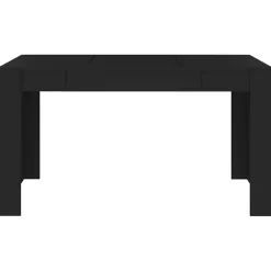 vidaXL Eettafel - Zwart - Bewerkt hout - 140x74.5x76 cm