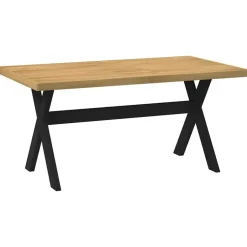 vidaXL Eettafel NOAIN met X-poten - Naturel - Massief grenenhout - 160x90 cm Best