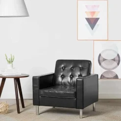 vidaXL Fauteuils kunstleer zwart Outlet