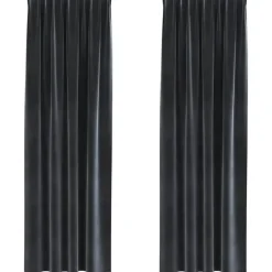 vidaXL Gordijnen - Verduisterend - Donkergrijs - 140x245 cm - Fluweel - 2 Stuks Sale