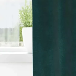 vidaXL Gordijnen - Verduisterend - 140x245 cm - Donkergroen - Fluweel - 2 Stuks New