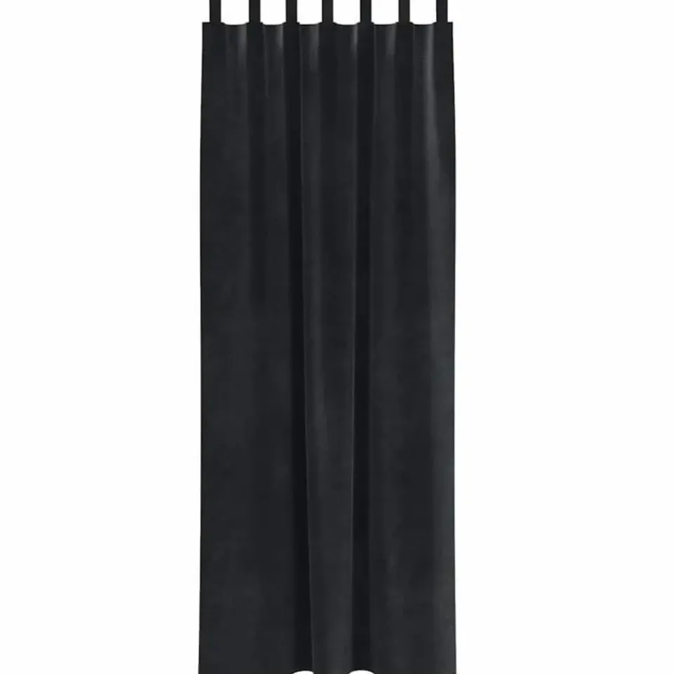 vidaXL Gordijnen met lussen - Verduisterend - Zwart Fluweel - 140x245 cm - 2 St. Sale