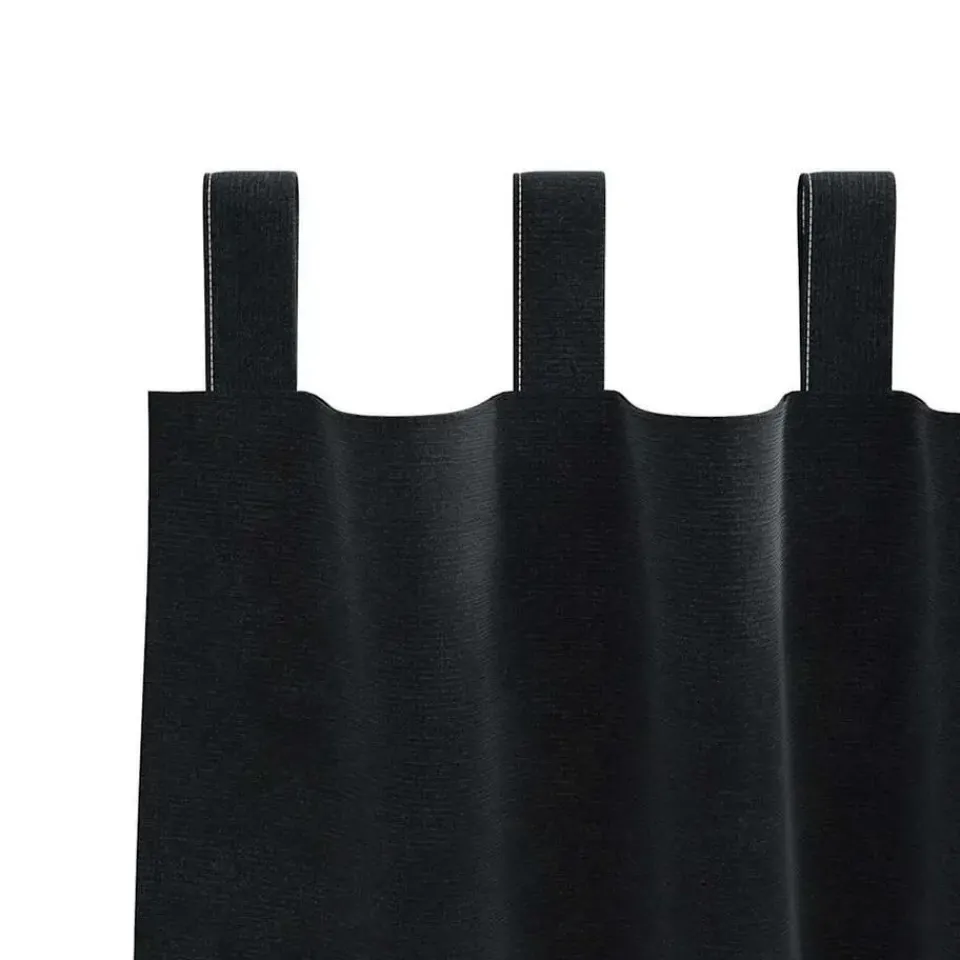 vidaXL Gordijnen met lussen - Verduisterend - Zwart Fluweel - 140x245 cm - 2 St. Sale