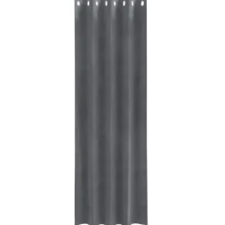 vidaXL Gordijnen met ringen - Lichtgrijs - 140x225 cm - Fluweel - 2 Stuks Outlet