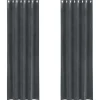 vidaXL Gordijnen met ringen - Lichtgrijs - 140x225 cm - Fluweel - 2 Stuks Outlet