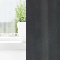 vidaXL Gordijnen met ringen - Lichtgrijs - 140x225 cm - Fluweel - 2 Stuks Outlet