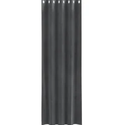 vidaXL Gordijnen met ringen - Lichtgrijs - 140x225 cm - Fluweel - 2 Stuks Outlet