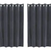 vidaXL Gordijnen met ringen - Lichtgrijs - 140x140 cm - Fluweel - 2 Stuks Online