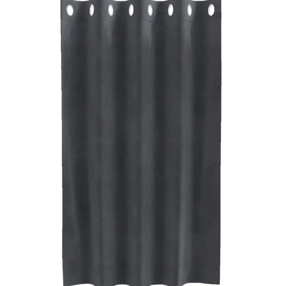 vidaXL Gordijnen met ringen - Lichtgrijs - 140x140 cm - Fluweel - 2 Stuks Online