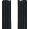 vidaXL Gordijnen met ringen - Verduisterend - Zwart Fluweel - 140x240 cm - 2 St. Outlet