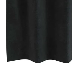 vidaXL Gordijnen met ringen - Verduisterend - Zwart Fluweel - 140x240 cm - 2 St. Outlet