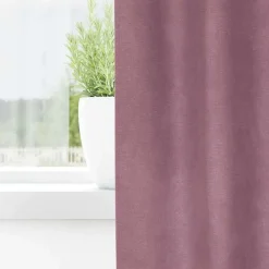 vidaXL Gordijnen met ringen - Donkerroze - 140x245 cm - Fluweel - 2 Stuks Discount