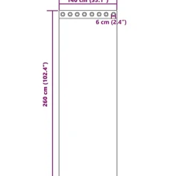 vidaXL Gordijnen van voile met ringen - Bruin - 140x260 cm - Stof - 2 Stuks New