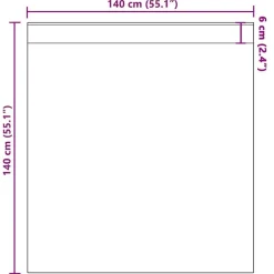 vidaXL Gordijnen van voile met roedezakken - Bruin - 140x140 cm - Stof - 2 Stuks Discount