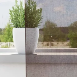 vidaXL Gordijnen van voile met roedezakken - Bruin - 140x140 cm - Stof - 2 Stuks Discount