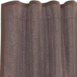 vidaXL Gordijnen van voile met roedezakken - Bruin - 140x140 cm - Stof - 2 Stuks Discount