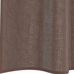 vidaXL Gordijnen van voile met roedezakken - Bruin - 140x140 cm - Stof - 2 Stuks Discount