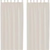 vidaXL Gordijnen van voile met lussen - Crème - 140x225 cm - Stof - 2 Stuks Online