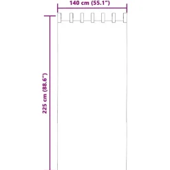 vidaXL Gordijnen van voile met lussen - Crème - 140x225 cm - Stof - 2 Stuks Online