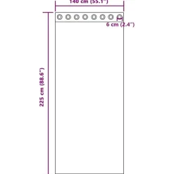 vidaXL Gordijnen van voile met ringen - Crème - 140x225 cm - Stof - 2 Stuks Online