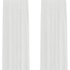 vidaXL Gordijnen van voile met roedezakken - Wit - 140x225 cm - Stof - 2 Stuks Best