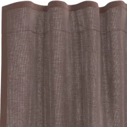 vidaXL Gordijnen van voile met roedezakken - Bruin - 140x260 cm - Stof - 2 Stuks Outlet